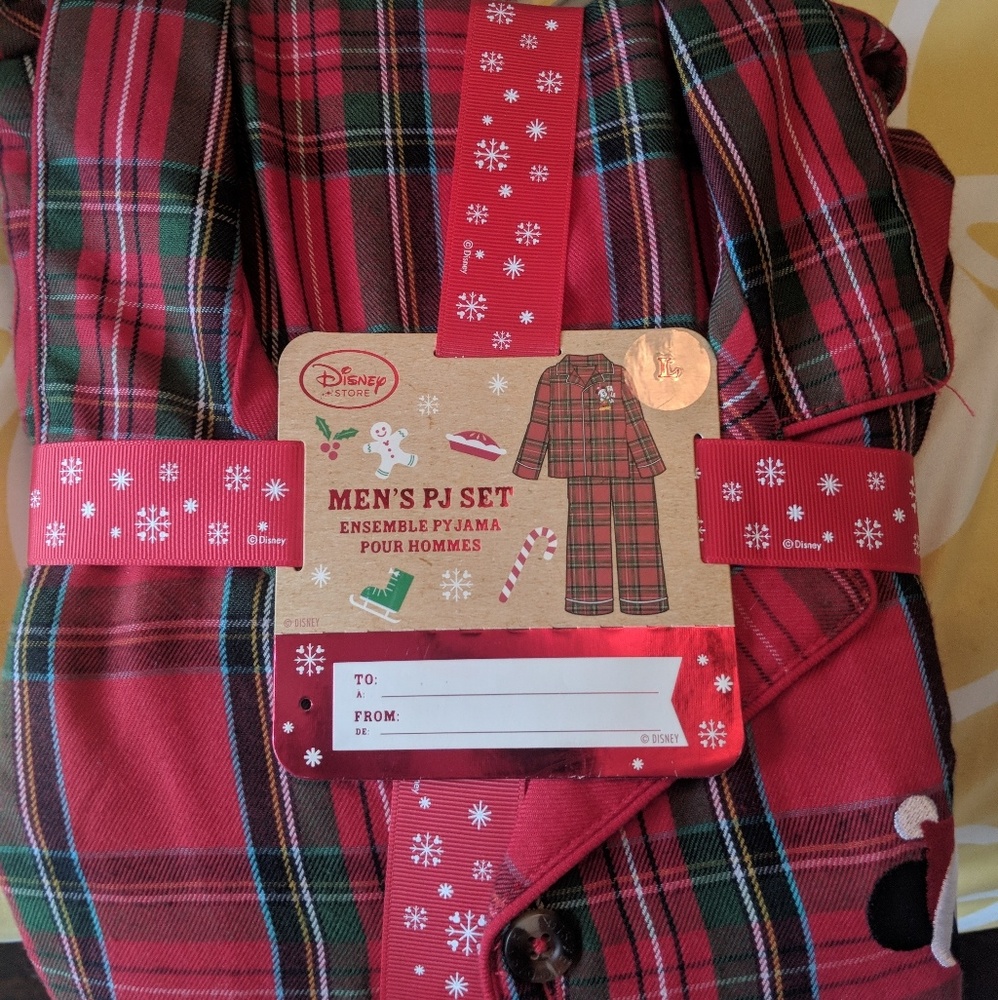 Mens Disney store Christmas pajamas